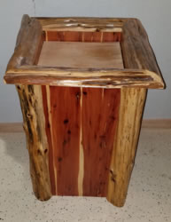 Oak, cherry or walnut pedestals and cabinets custom made to your specifications