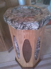 Oak, cherry or walnut pedestals and cabinets custom made to your specifications